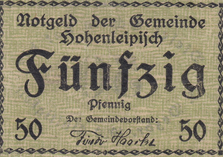 Notgeld der Gemeinde von 1920